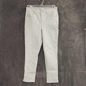 Gibson Latimer Pants Womens 10 Whisper blue Skinny Stretch Cropped 6741EMX23G